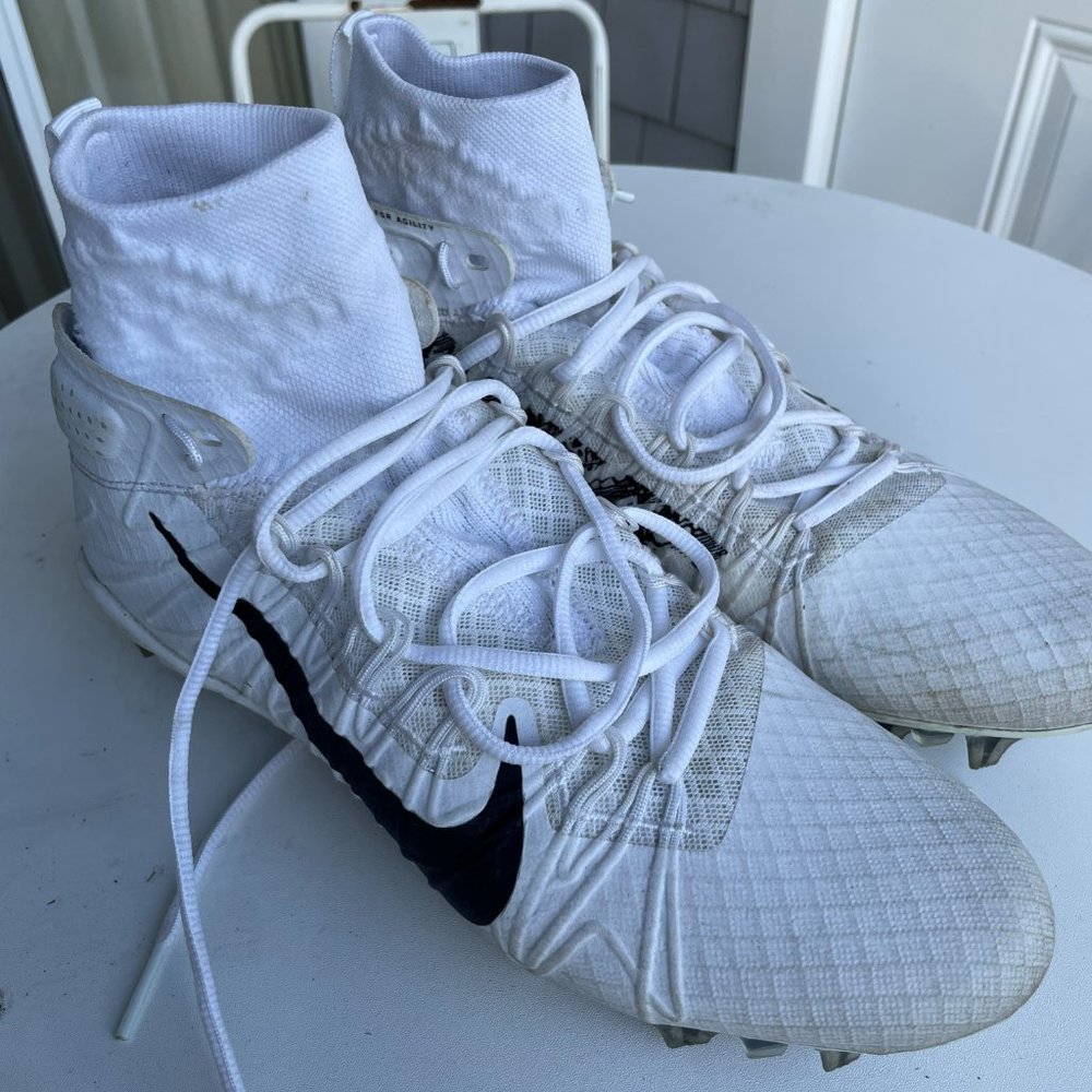 Nike Alpha Huarache 7 Elite Premium High White Mens 10.5